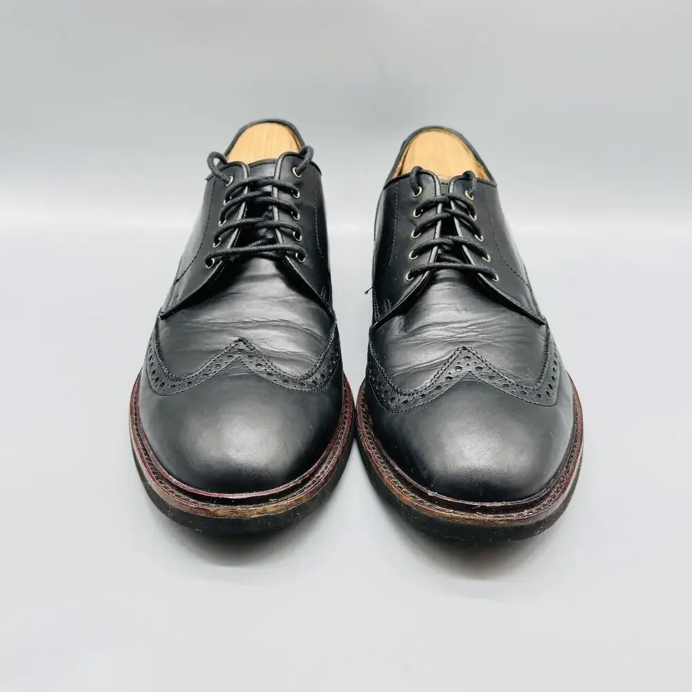 Cole Haan Shoes Mens 11 Black Leather Wingtip Brogue Oxford Dress Derby Lace Up